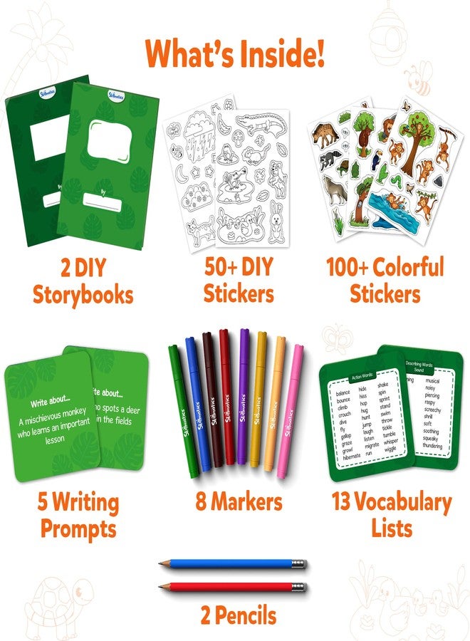 Skillmatics Storybook Art Kit - Create Animal-Themed Stories, DIY Craft & Writing Kit with 300+ Stickers, Scrapbooking Activity, Gifts for Kids Ages 5, 6, 7, 8, 9, 10 - Image 2